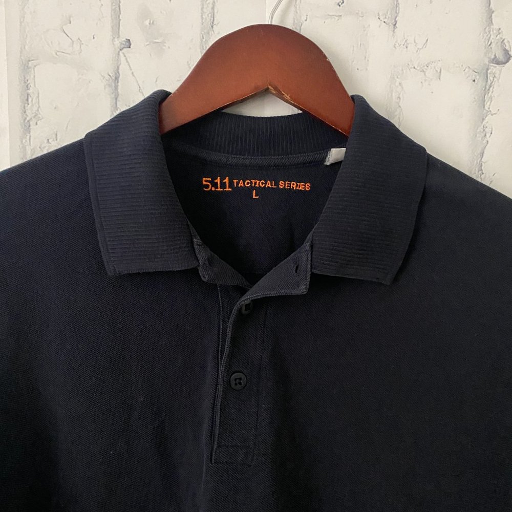 5.11 Tactical Series Shirt Navy Blue Cotton Short Sleeve Polo Men's Large